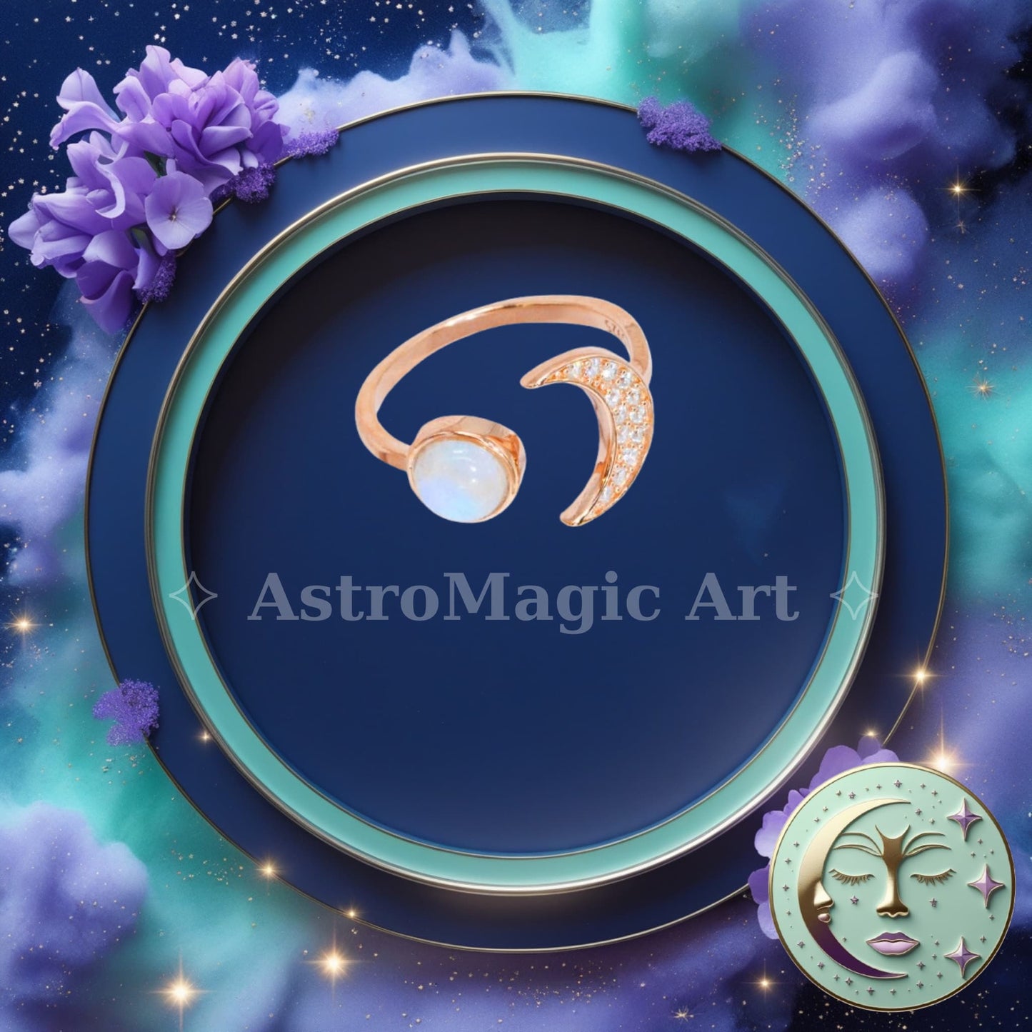 AstroMagic Moonstone Ring — The Moon’s Secret Gift 🌙✨