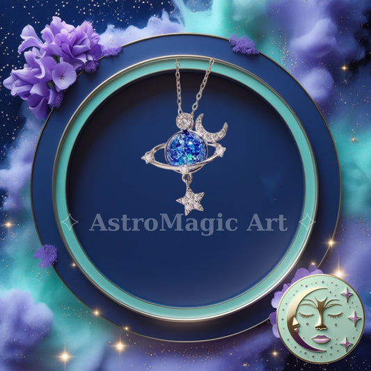 AstroMagic Moon & Star Pendant Necklace  — Celestial Harmony✨