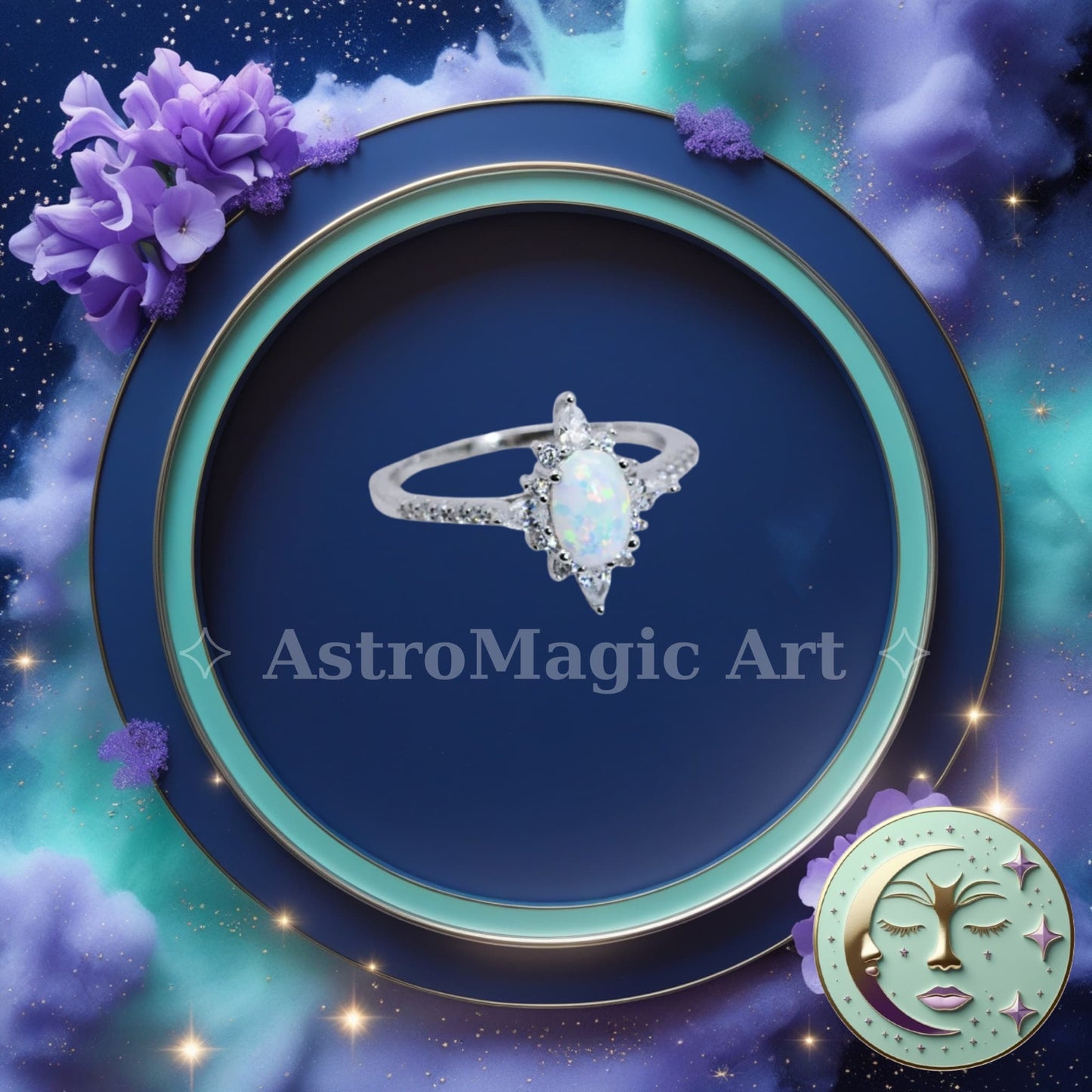 AstroMagic Opal Star Ring — Starlight in Your Hands ✨